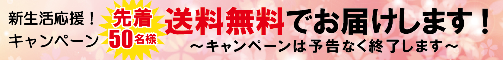 配送料無料キャンペーン中です